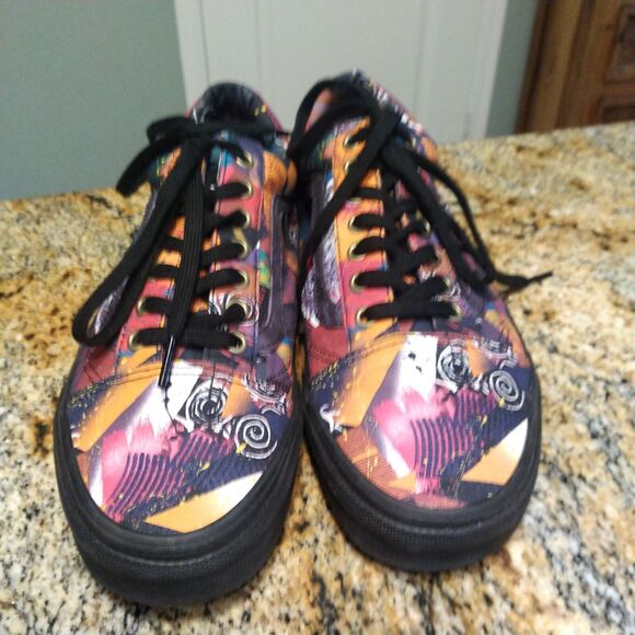 Vans Old Skool Low Abstract Multicolor Skate Shoes Men's Size 10 721454 - Picture 9 of 12